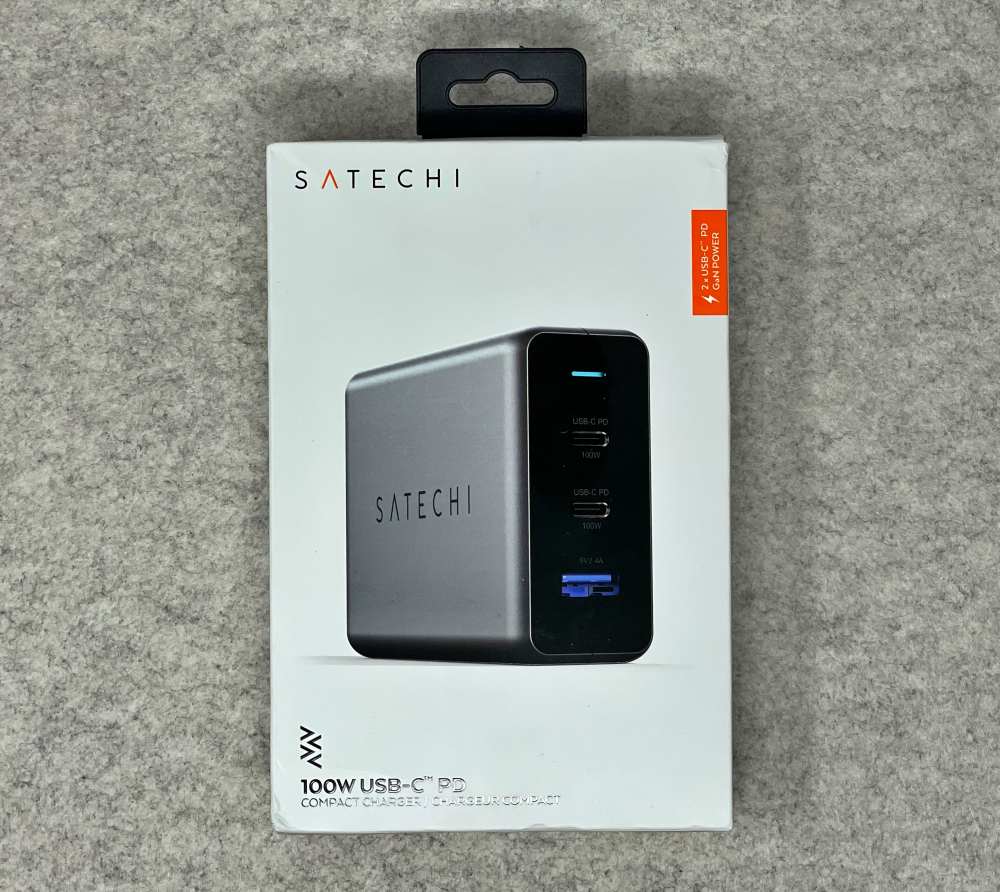 Cargador de pared Satechi USB-C 100W GaN - Gris