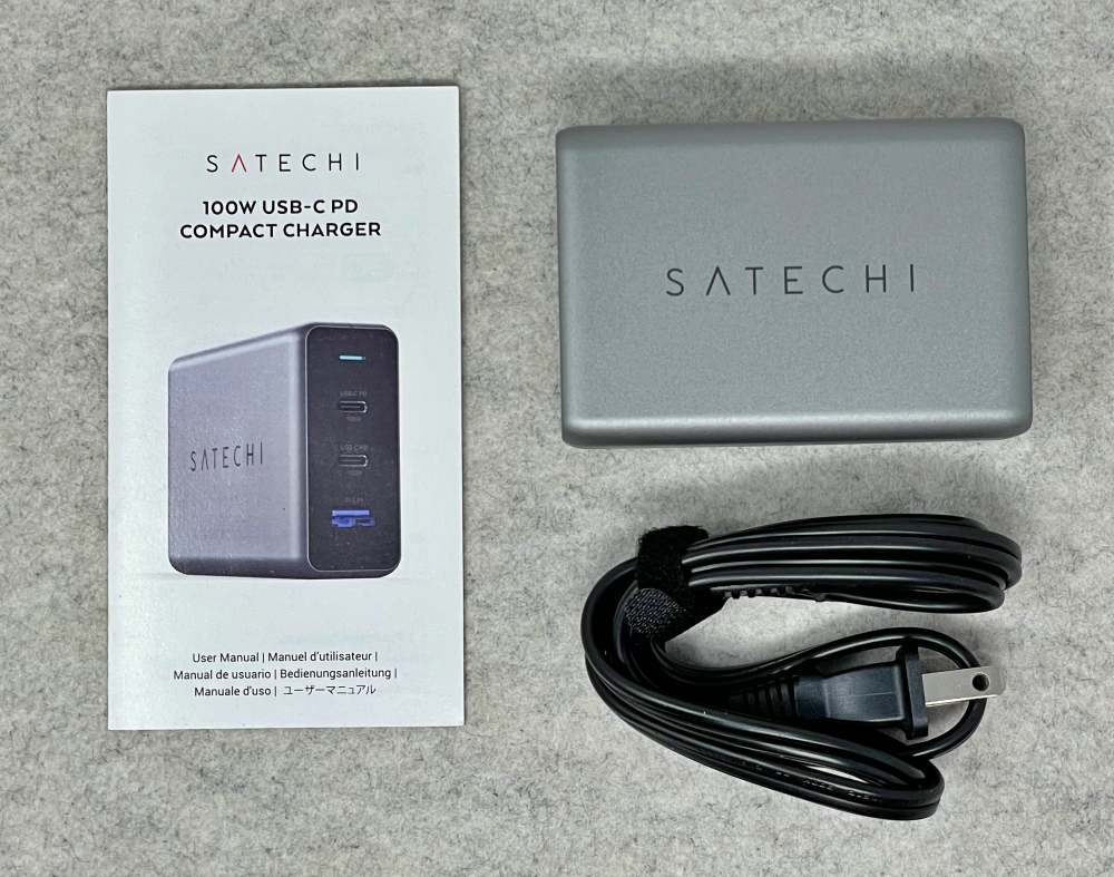 Satechi 100W USB-C/A 3 Port PD GaN Compact Charger - JB Hi-Fi