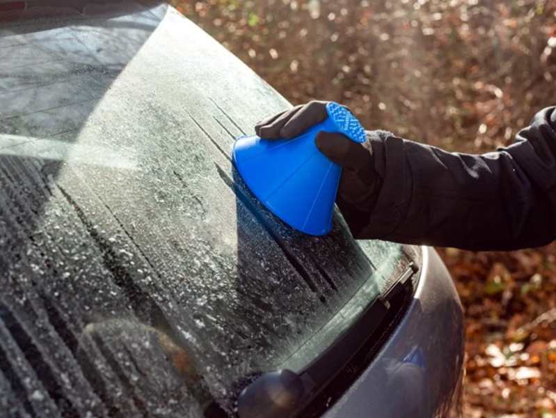 Remove snow frost and ice from your windshield with this cool cone