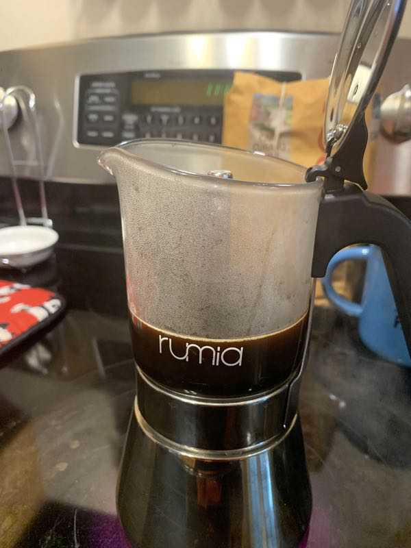 Rumia Moka Pot Stovetop Espresso Maker, Crystal Glass & Stainless Steel Moka  Pot