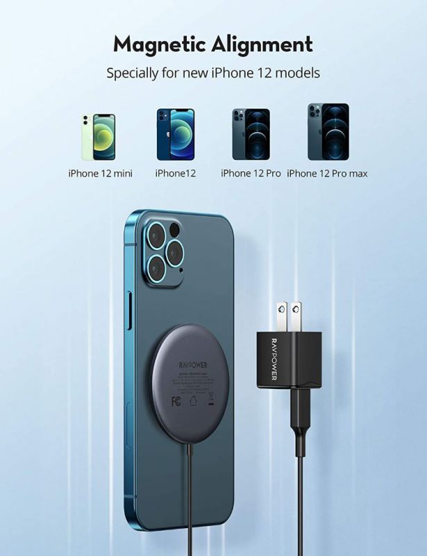 iPhone - RAVPOWER Wireless Chargerの+inscripciones