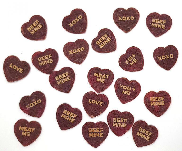 Meathearts let you profess your carnivore love with jerky and lasers