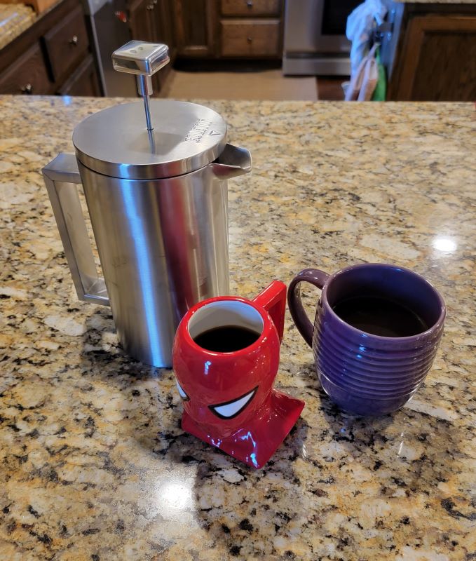 French Press with Thermometer Insulated Stainless Steel Coffee Maker