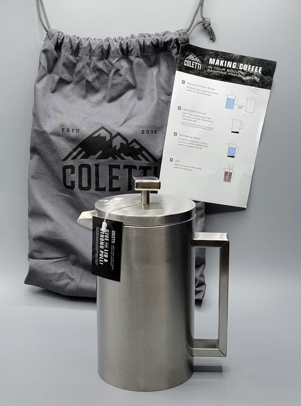 COLETTI Cerakoted Camping French Press – Large Insulated French Press  Coffee Maker - Metal Camp Coffee Press/Pot – 10 CUP (42oz) – The Boulder  (An