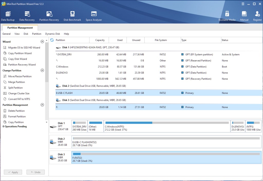 mini tools partition merge