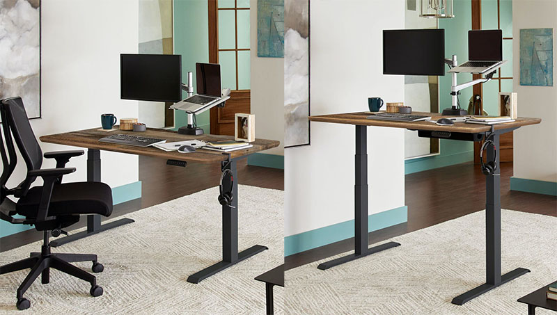 Vari standing deals desk reclaimed wood