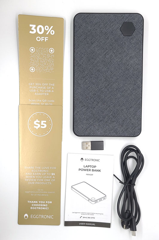 Einova PB0801020-010C133 Power Bank Per Pc, 20.000 Mah