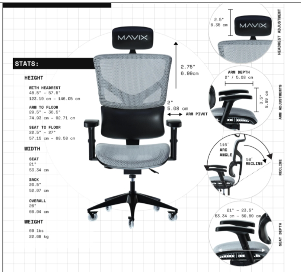 Mavix Gaming Chair 22