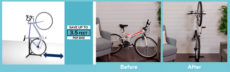 Reclaim floor space with the Bike Nook bicycle storage solution