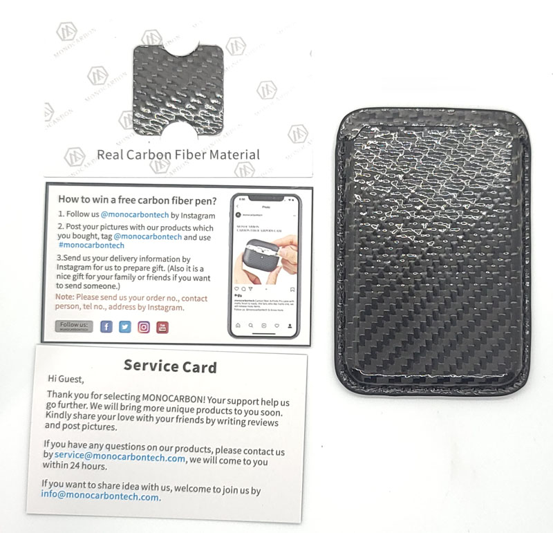 MONOCARBON  Forged Carbon Fiber Magsafe Car Mount with Wireless