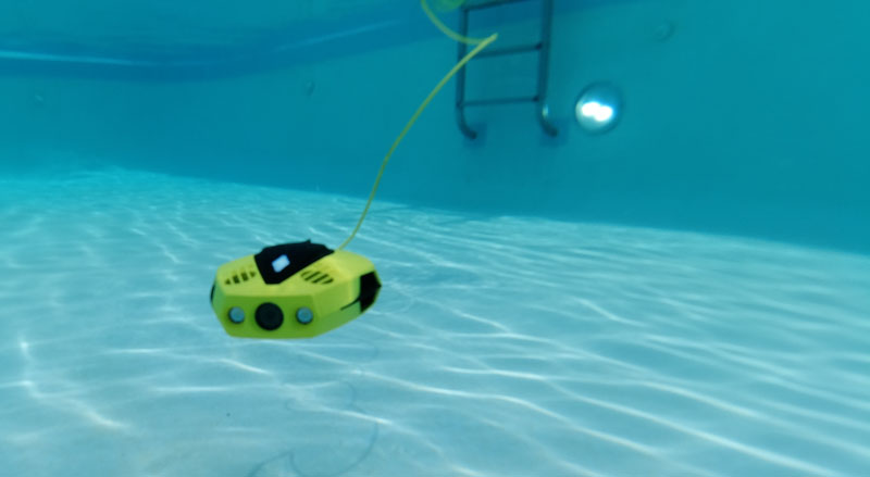 Chasing Dory underwater drone