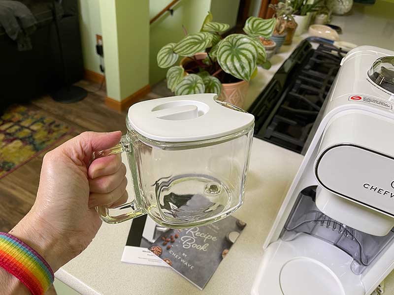 Glass Pitcher with Black Lid for ChefWave Milkmade Non-Dairy Milk