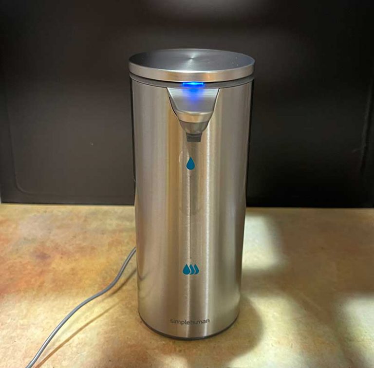 Simplehuman rechargeable liquid soap dispenser review The Gadgeteer