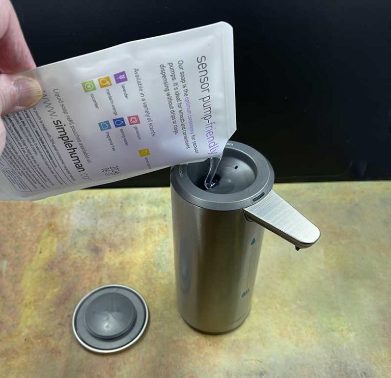 Simplehuman rechargeable liquid soap dispenser review The Gadgeteer