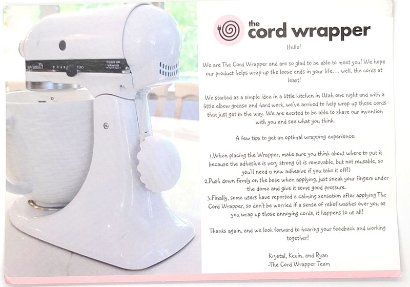 The Cord Wrapper Set of 4 Appliance Cord Wraps 