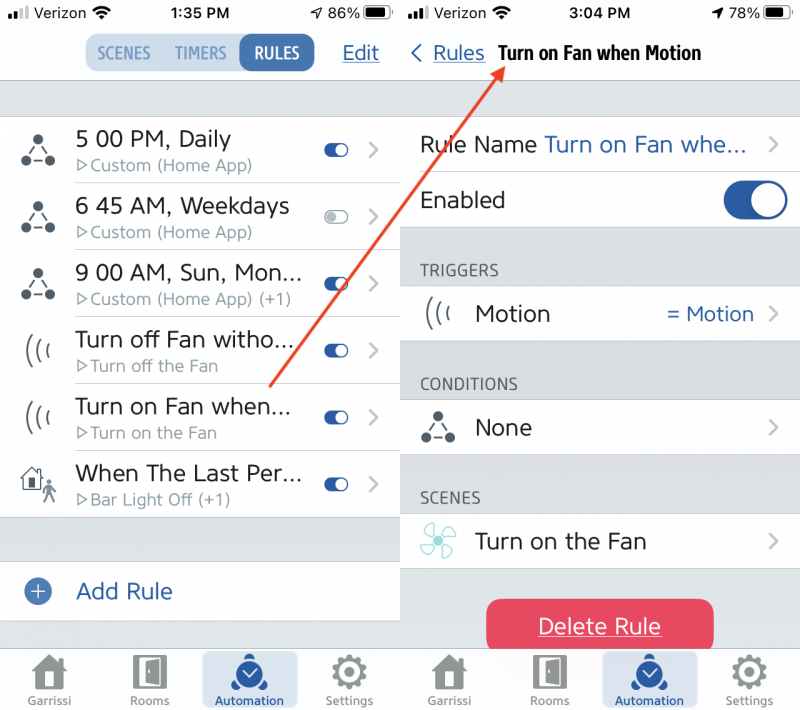 motion fan automation