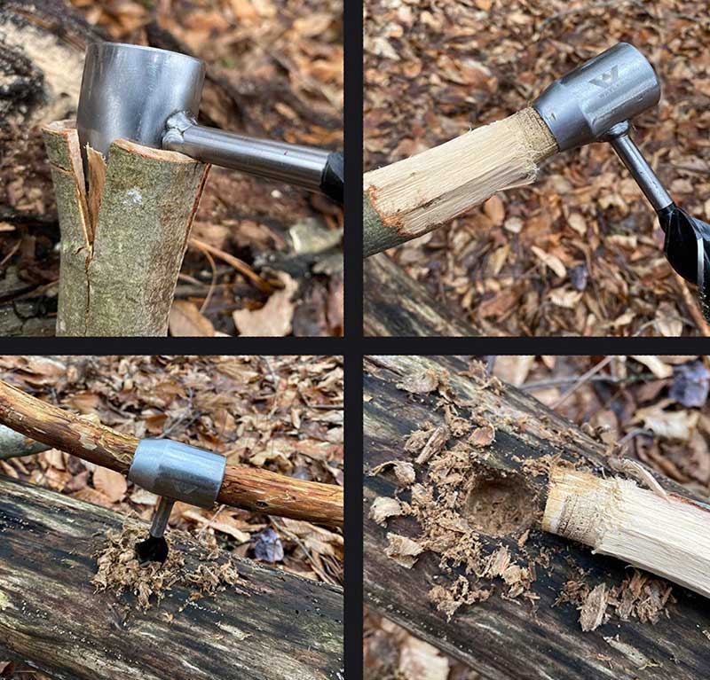 Here's a multi-tool that you can use to build a shelter and the