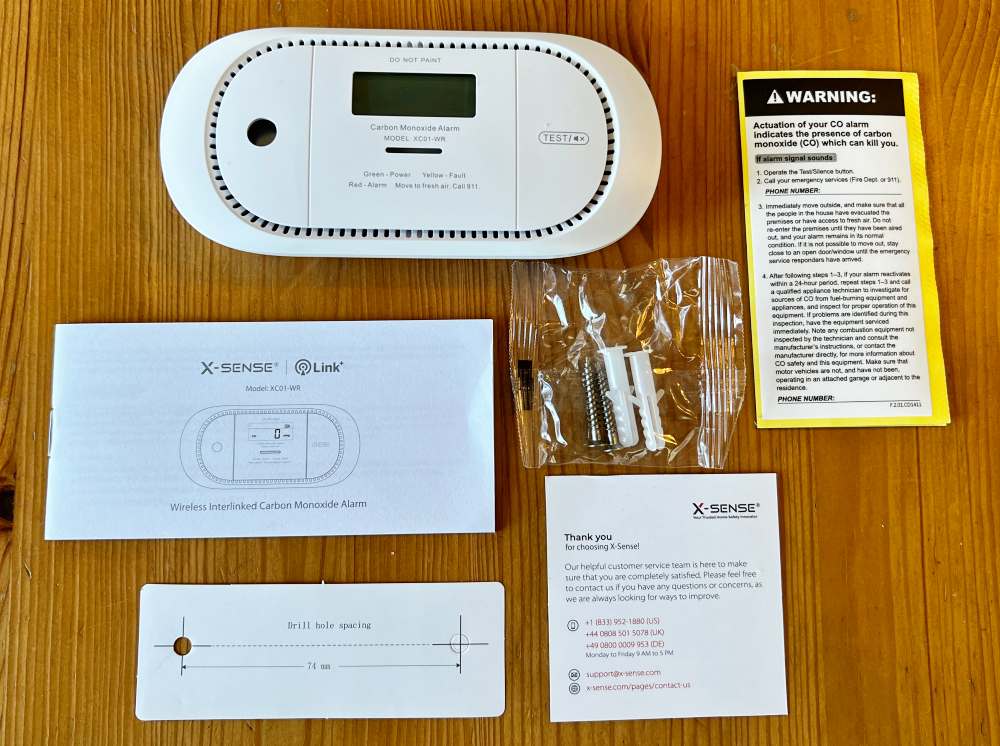 X-Sense XC01-R Carbon Monoxide Detector/CO Alarm