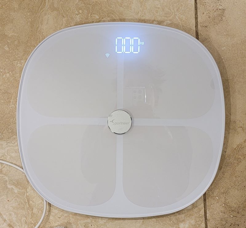 Sportneer Smart Body Fat Scale with 8 Electrodes, Bluetooth & Wi