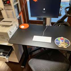 Vari Essential series standing desk and file cabinet review