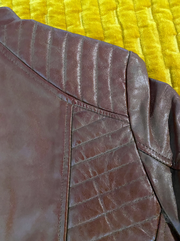 Mens Real Lambskin Maroon Leather Trucker Jacket - AngelJackets