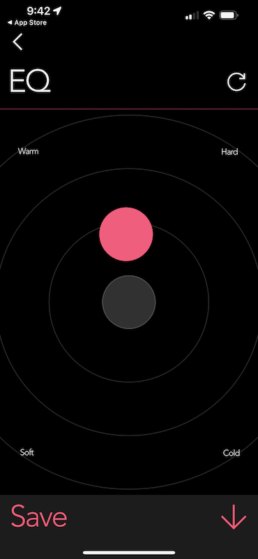 Oddict phone app EQ settings