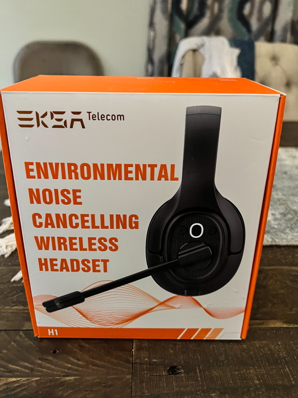 EKSA H1 Noise Canceling Trucker Bluetooth Headset w/ Wireless Over