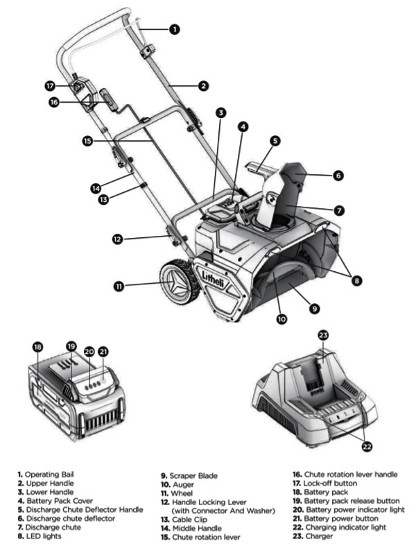 Litheli Snowblower 18