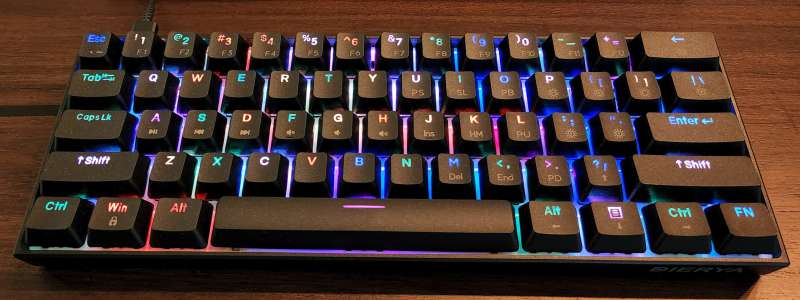 DIERYA DK61E 60% Mechanical Keyboard with Gateron Bluetooth Black