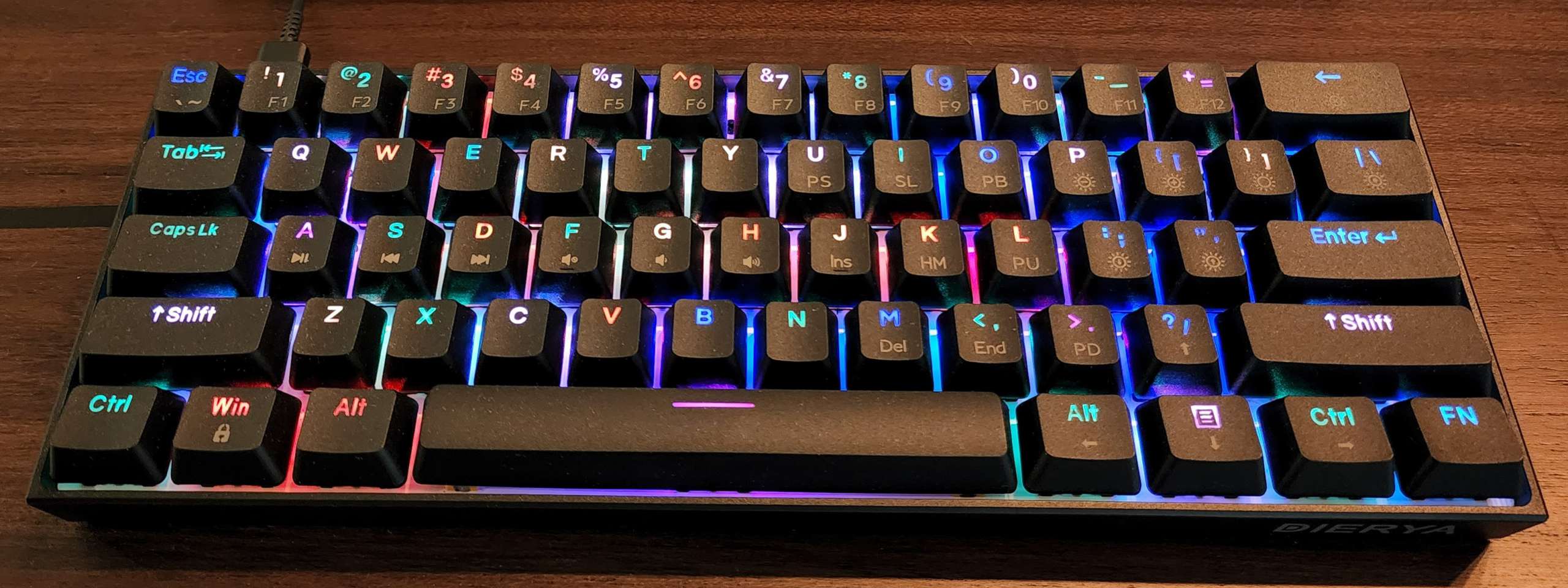 How to change lighting effects on dierya keyboard (DK61E) 