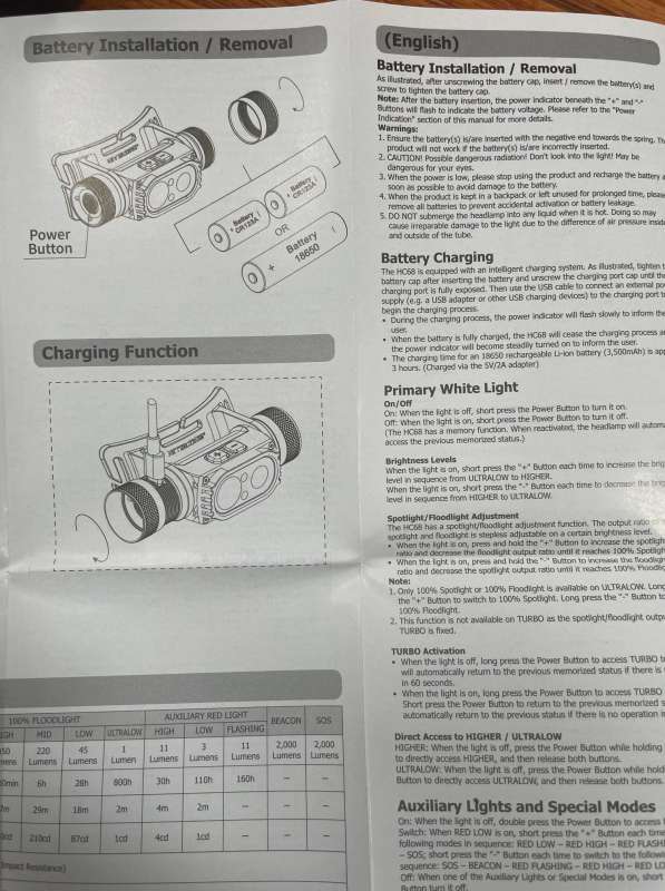 Nitecore HC68 04 manual