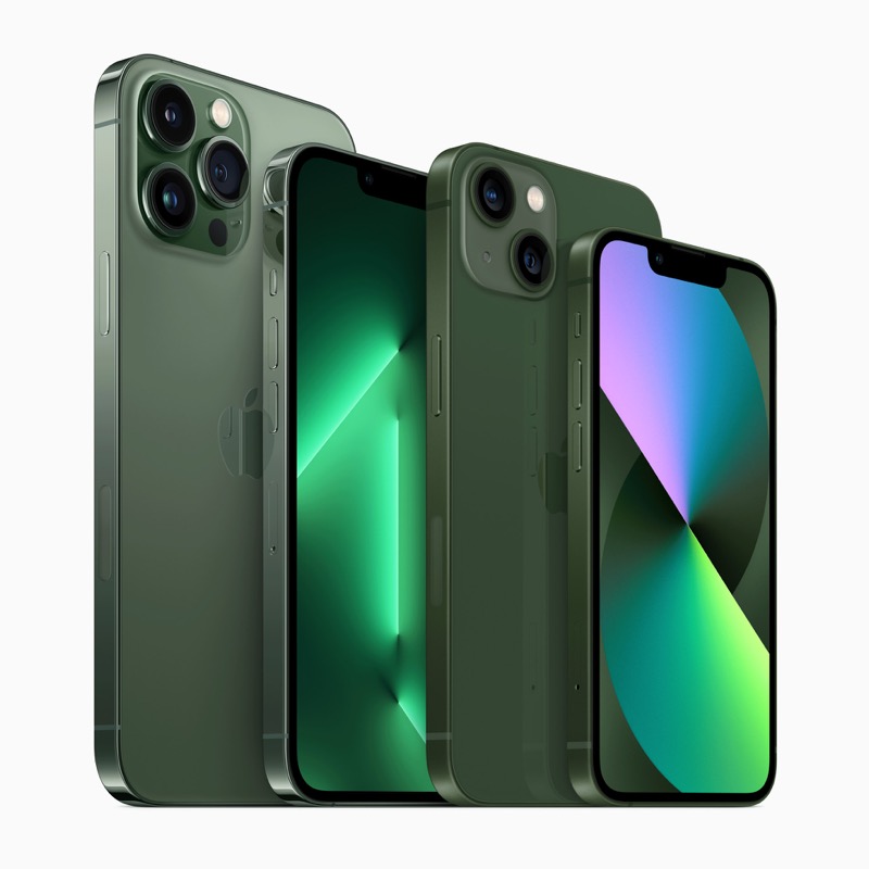 New green iPhone colors