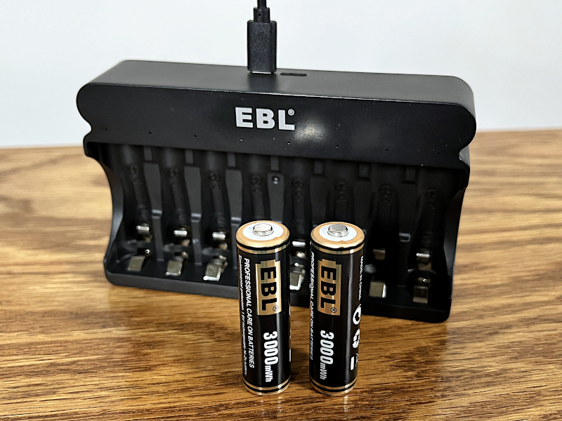 EBL Rechargeable AA Batteries (8 Pack) 1.2V 2500mAh High Performance  Pre-Charged Replace for Alkaline Batteries 