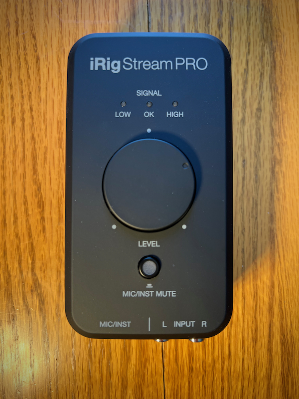 IK Multimedia iRig Stream Pro top panel