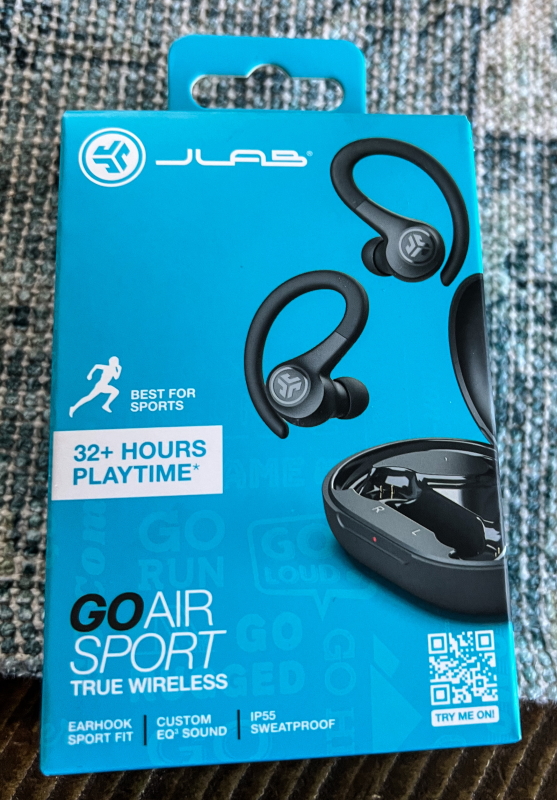 JLab Go Air Sport, Wireless Workout Earbuds Featuring C3 Clear Calling,  Secure Earhook Sport Design, 32+ Hour Bluetooth Playtime, and 3 EQ Sound