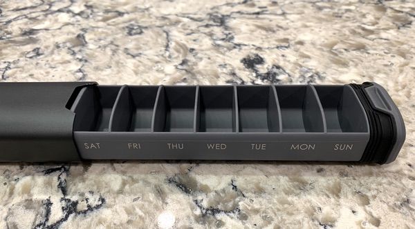 MBARC 7 Day Weekly Pill Organizer Premium Stylish Aluminum and