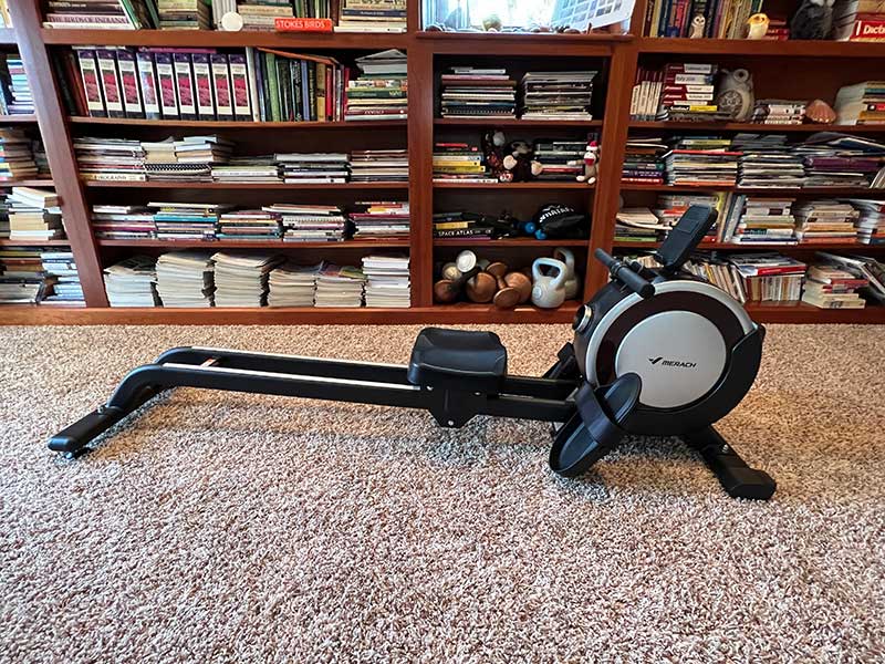 MERACH Rowing Machine, Magnetic Rower Machine for Home, 16 Levels of Quiet  Resistance, Dual Slide Rail with Max 350lb Weight Capacity, App Compatible