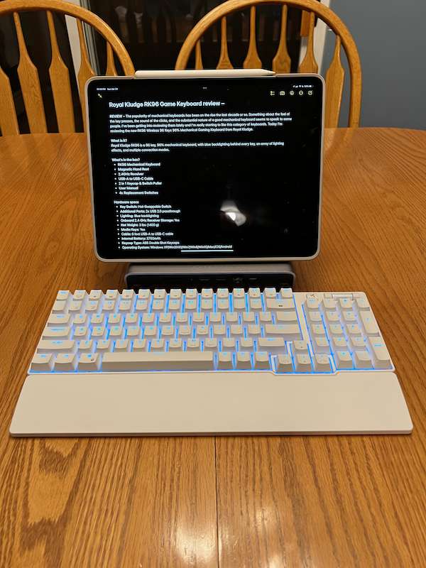 Royal Kludge RK96 paired seamlessly with my iPad Pro