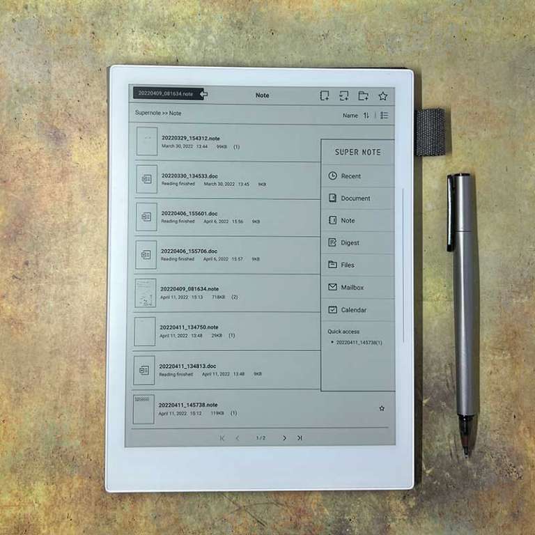 Supernote A5 X digital notebook review Distractionfree notepad The