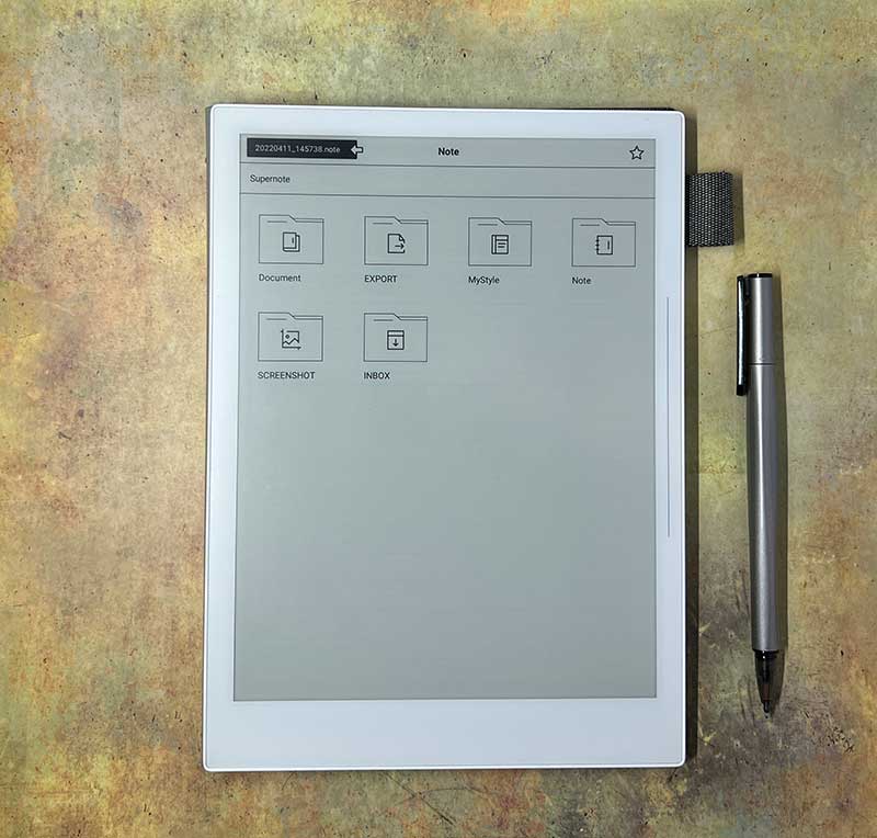 Supernote A5X e-ink notebook