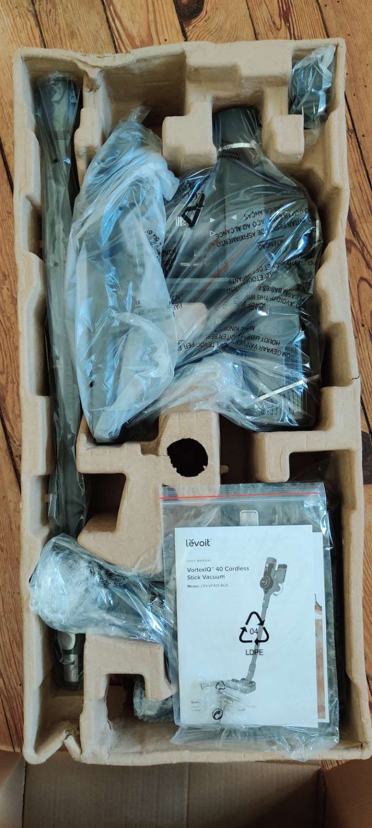 LEVOIT Vortex IQ 40 cordless stick vacuum review the easiest vacuum I