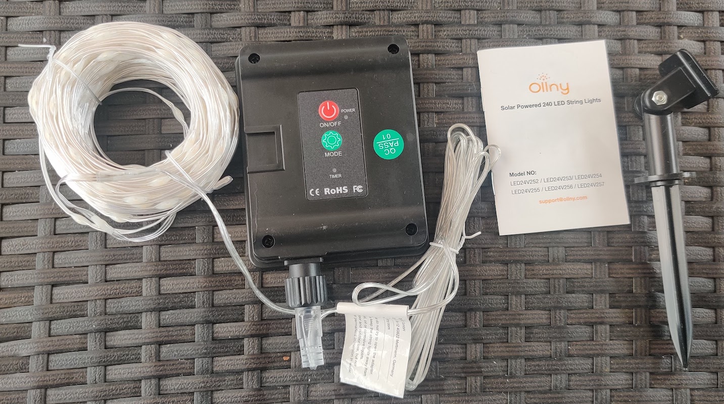 Ollny LED 80ft warm white solar string lights review affordable easy