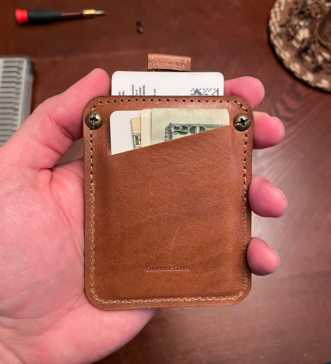 Leather AirTag Billfold Wallet 2.1 With Hidden Pocket to Fit 