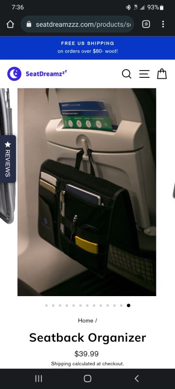 SeatDreamzzz airline seatback organizer review - The Gadgeteer