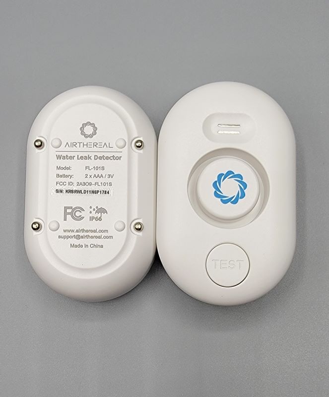 Airthereal WiFi Water Leak Detector 3 Pack, Water Alarm Sensor with 0-120dB  Adjustable Alarm