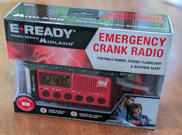 Midland ER310 emergency crank weather radio review 4 ways to power it