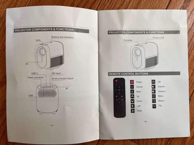 Mudix 1080P video projector 42