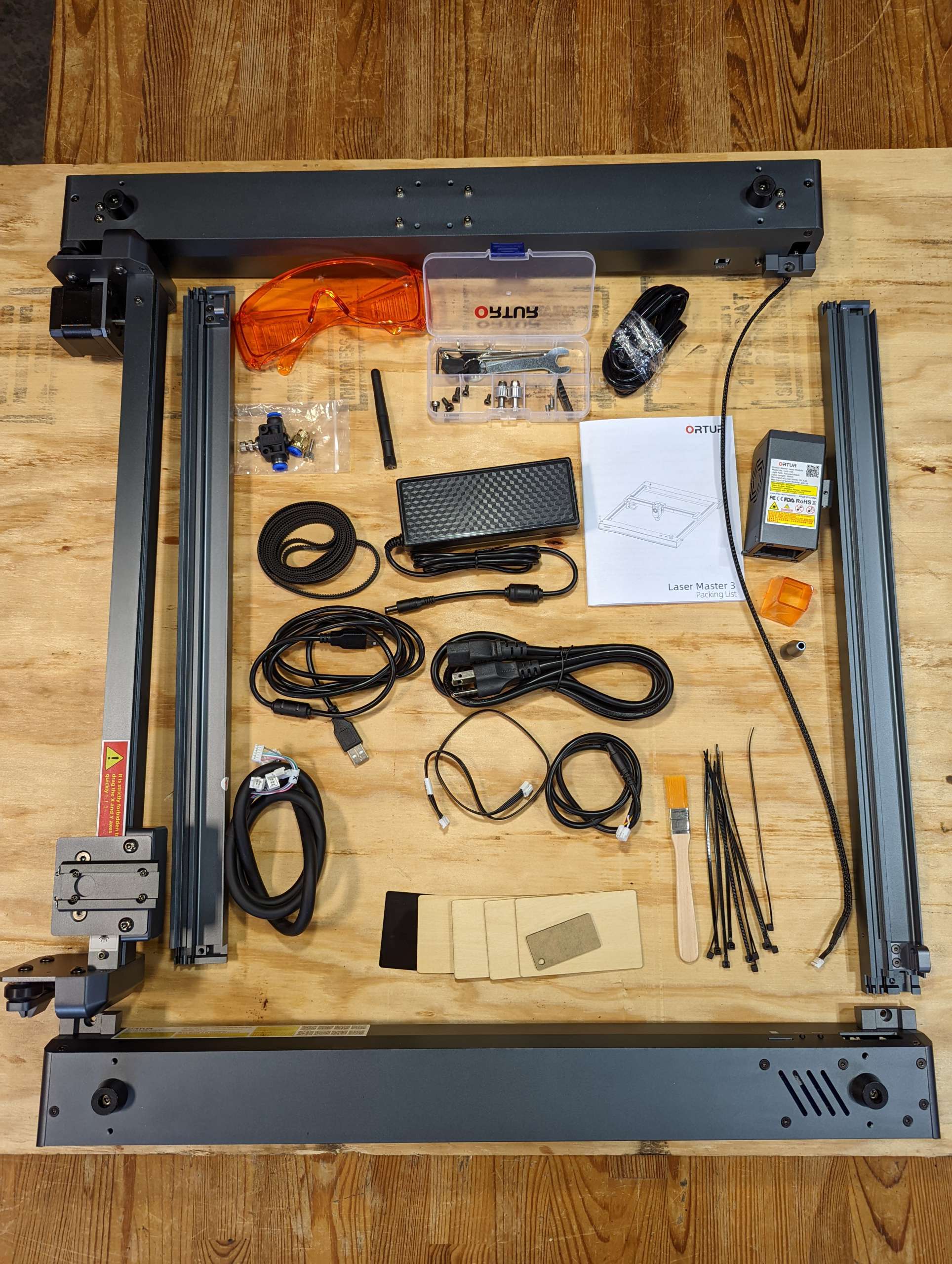 New Ortur Laser Master 3-10 Watt Output Engraver Assembly And First Project  