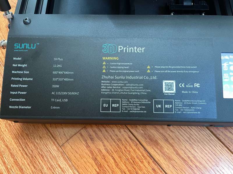 Sunlu S9 Plus 3D printer 31