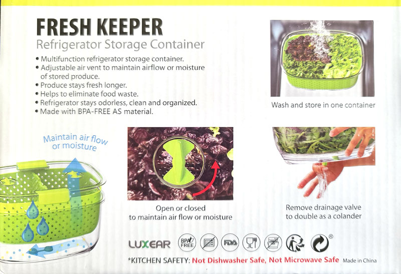 Luxear Fresh Keeper Refrigerator Storage Containers